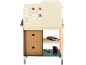 Houten speelgoedwerkbank met gereedschap en accessoires