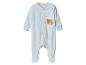 Lichtblauwe baby romper met beer print.