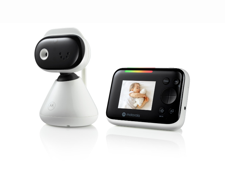 Motorola babyfoon met camera en ouderunit.