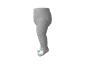 Grijze babypanty met berenontwerp op de voeten
