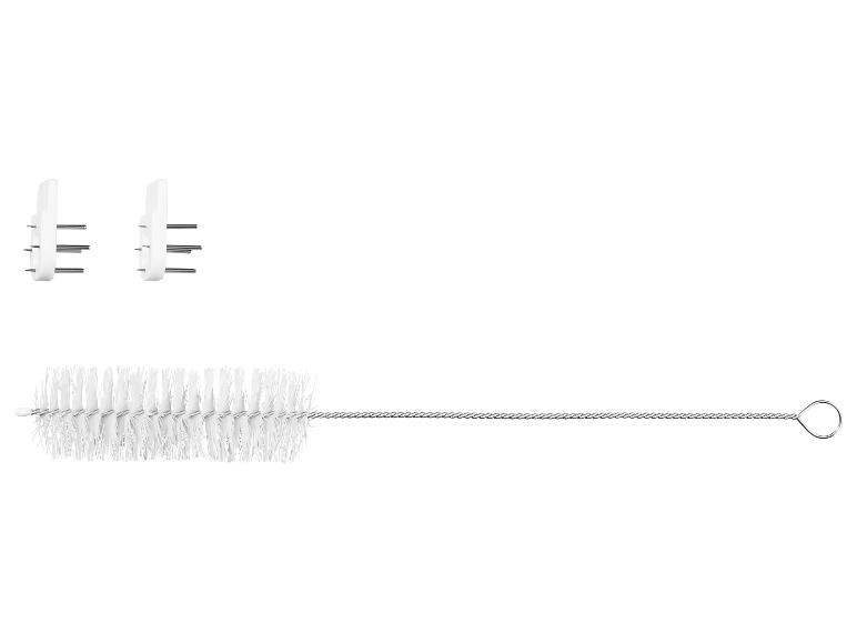 Flessenborstel en twee witte muurankers