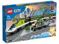 LEGO City treinset met een groene passagierstrein, rails en een afstandsbediening