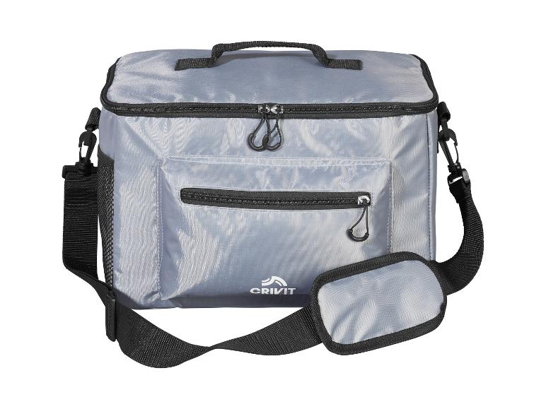 Grijze Crivit koeltas met schouderband.