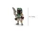 Een klein Boba Fett-beeldje, 2,5 inch / 6,35 cm hoog, met een blaster.