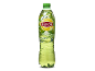Groene ijsthee, laag in suiker, in een fles van 100% gerecycled plastic.