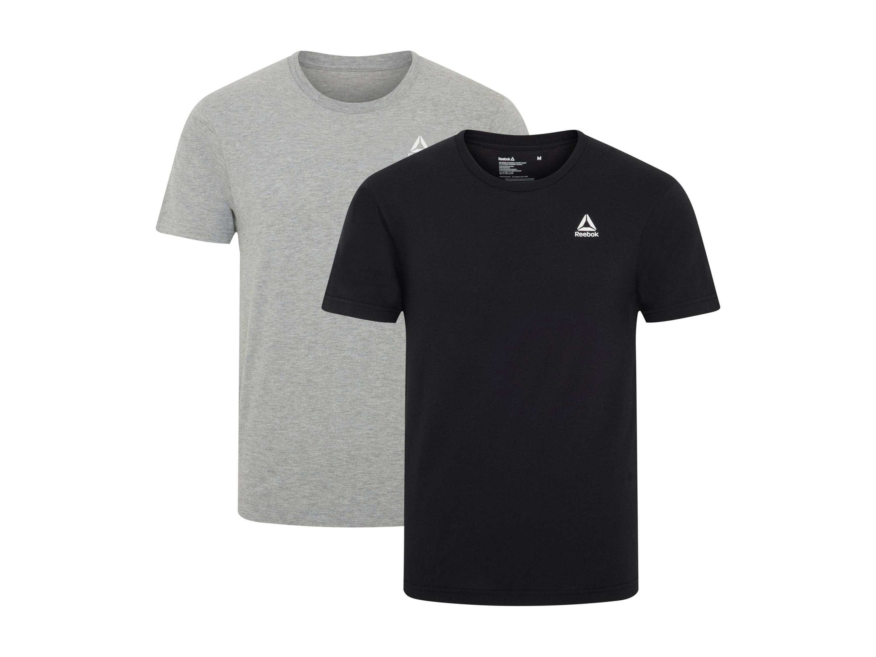 Reebok Set van 2 heren T-shirts (Grijs, XL)