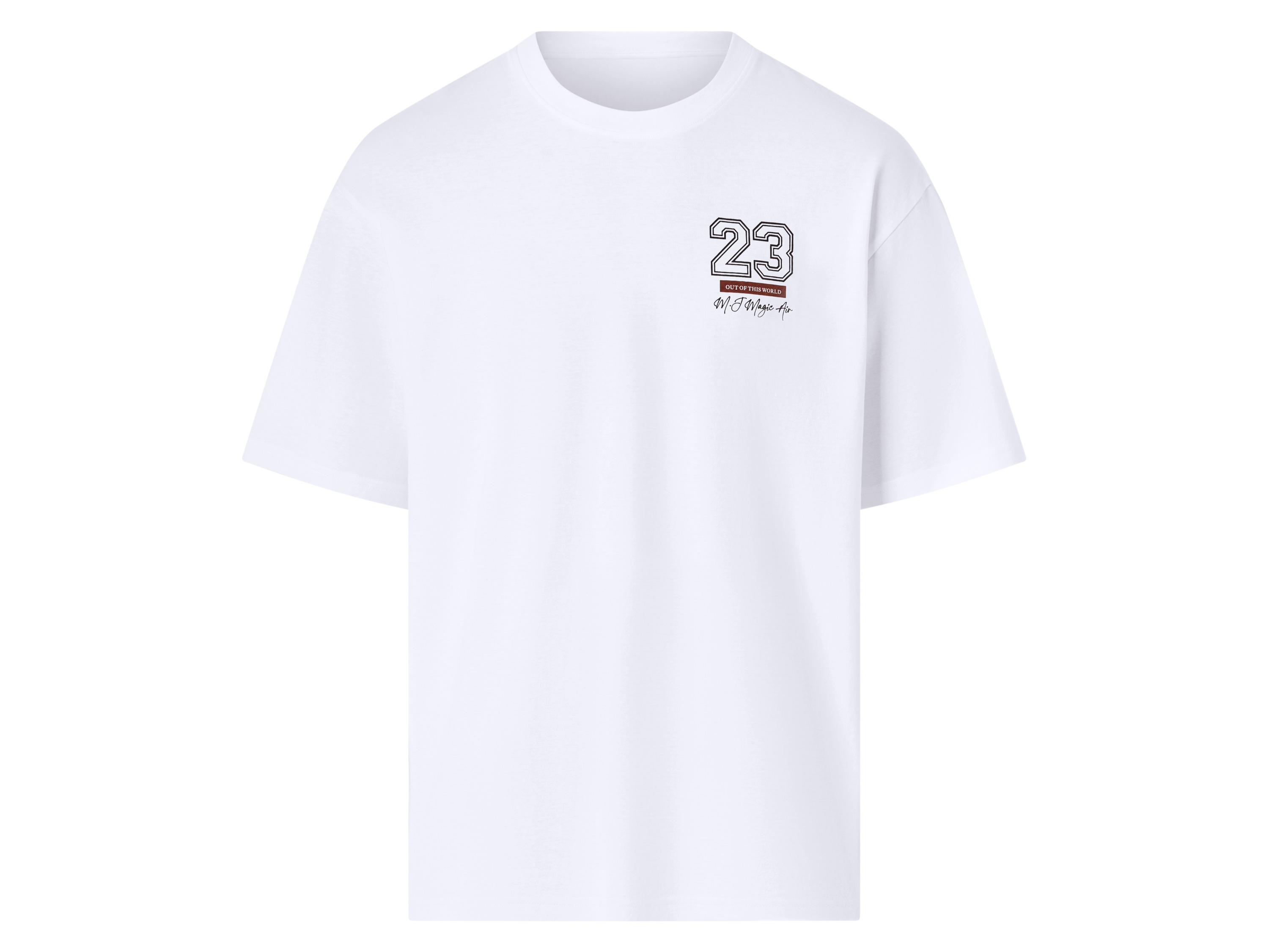 Heren oversized T-shirt (Wit, L)