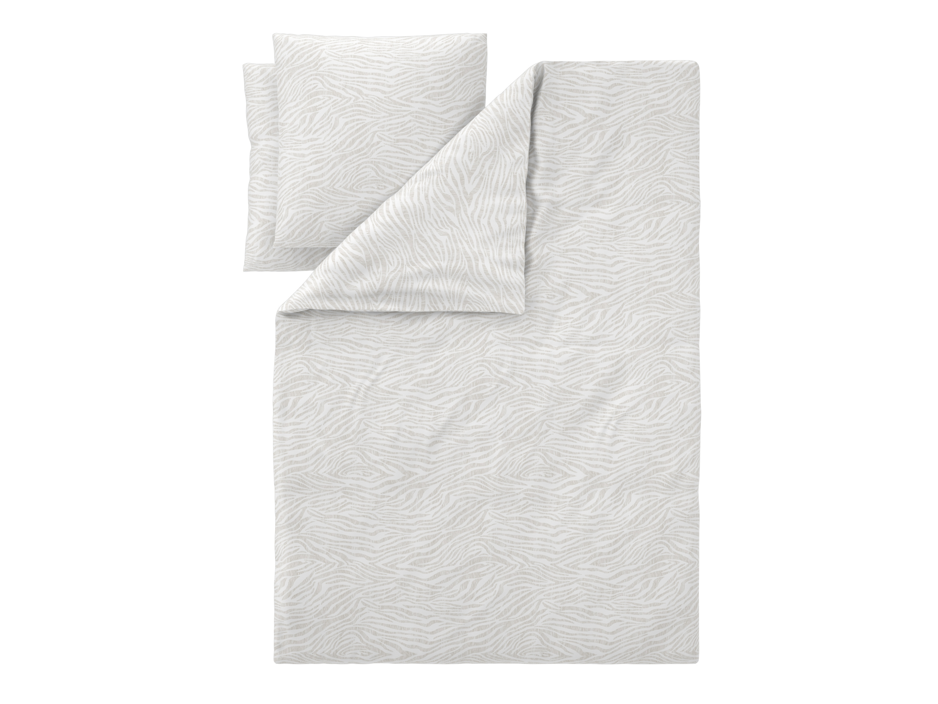 LIVARNO Satijnen dekbedovertrek 200 x 200 cm (wit/beige)