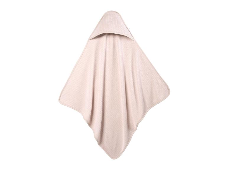 Lichtroze badcape met capuchon voor baby's