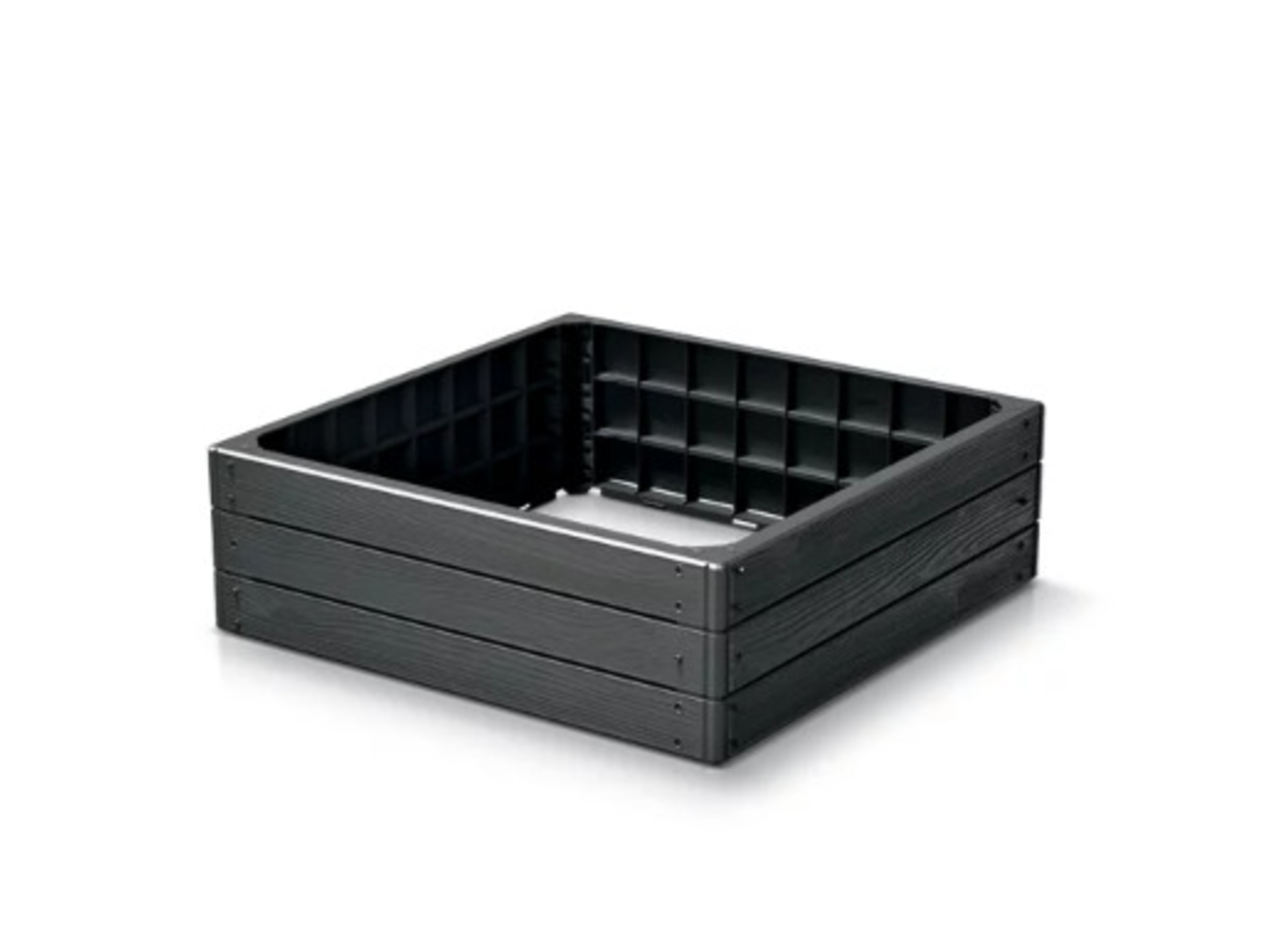 PROSPERPLAST Moestuinbak Base Woody, 75,6 x 75,6 x 25 cm, antraciet