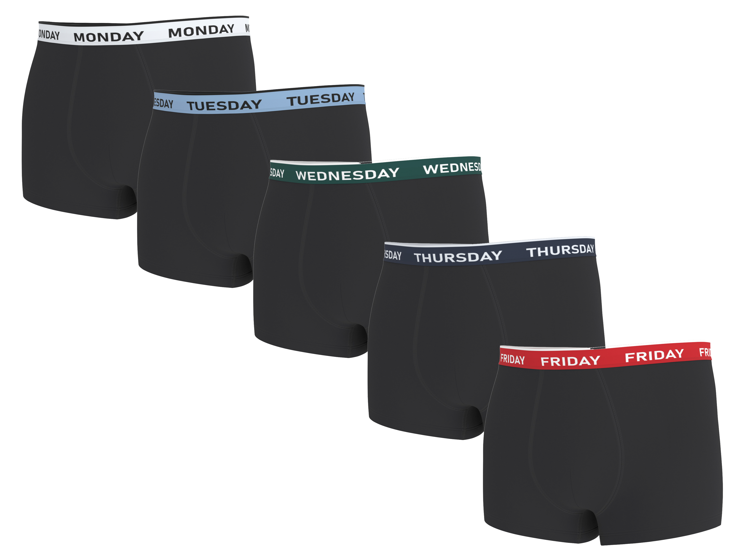 ESMARA MEN Heren boxers, 5 stuks (Zwart, M)