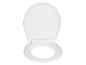 Wit toiletzitting met deksel.