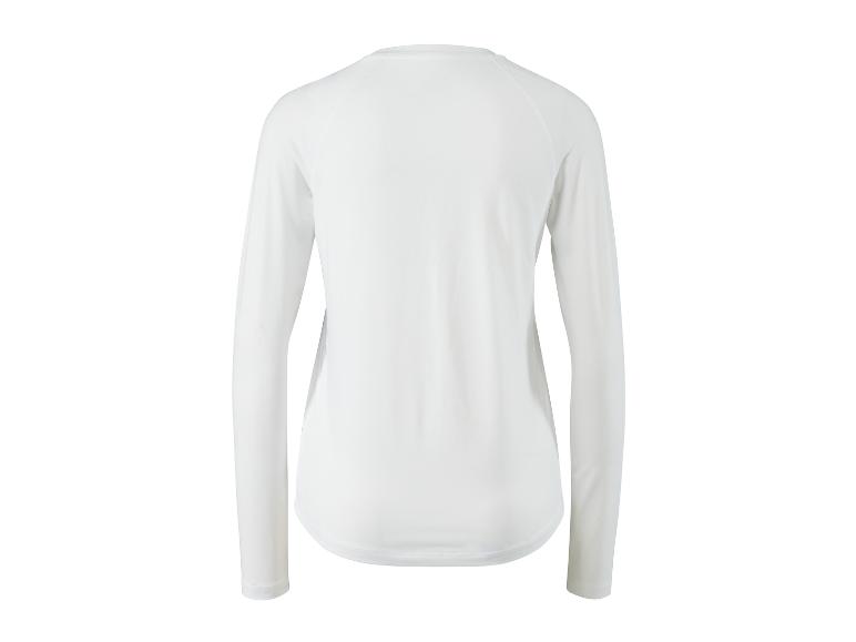 Wit dames shirt met lange mouwen, achterkant