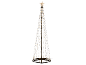 Verlichte kerstboom met een ster als piek