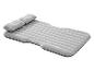 Grijs opblaasbaar auto luchtbed met twee geïntegreerde kussens