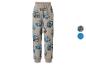 Beige kinder joggingbroek met print van reddingsvoertuigen en de tekst 'TO THE RESCUE'.