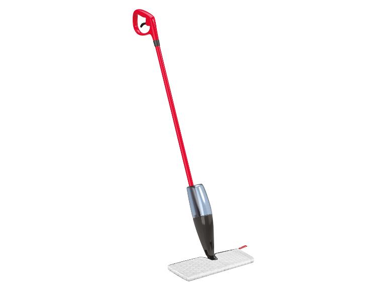 Rode spuitmop voor het schoonmaken van vloeren.