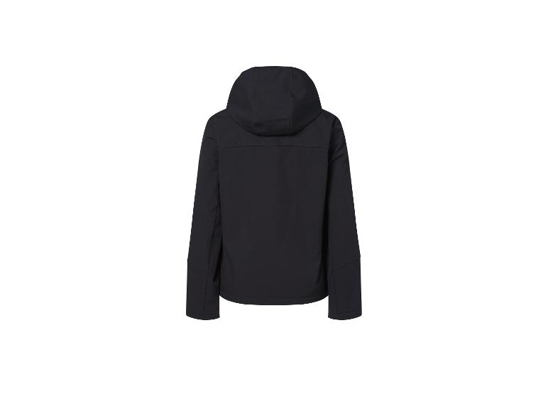 Zwarte jas met capuchon, achterkant
