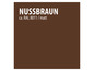 RAL 8011 kleurstaal, matte afwerking, kleur 'Nussbraun'