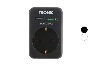 TRONIC® Stopcontactadapter, met USB-A en USB-C