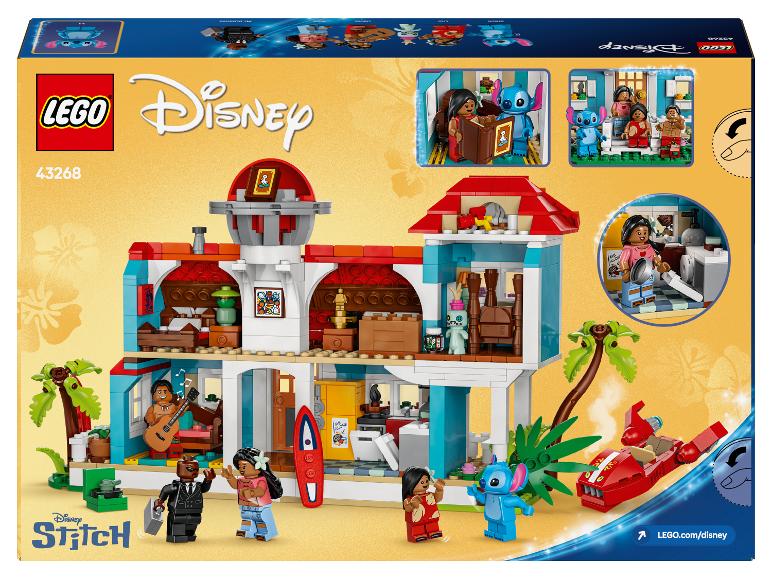 LEGO Disney Stitch's huis set met personages en accessoires.