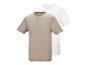 Beige en witte T-shirts met korte mouwen