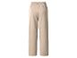 Beige dames joggingbroek met elastische tailleband, achteraanzicht.