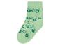 Lichtgroene kindersok met groene tractorpatronen