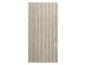 Beige rechthoekige badmat met reliëf verticale strepen.