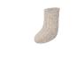 Beige sok met verticale strepen
