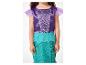 Zeemeermin verkleedjurk voor kinderen in paars en blauwgroen met zilveren schubben.