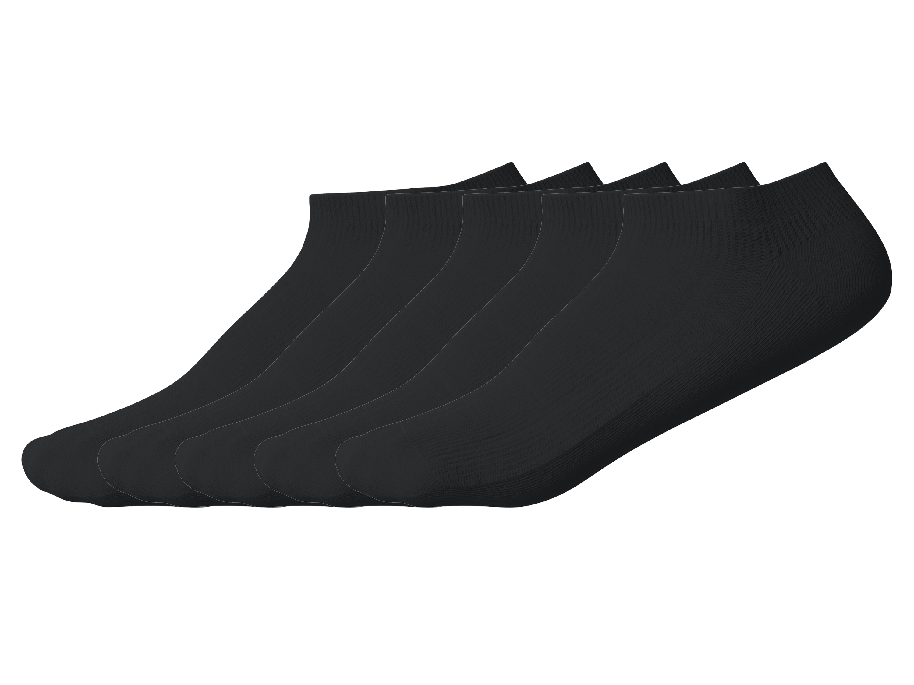 esmara 5 Paar sneakersokken (Zwart, 39-42)