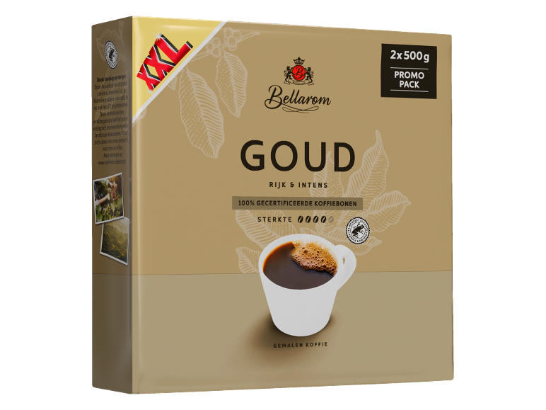 Bellarom Goud gemalen koffie, voordeelverpakking 2x 500 g