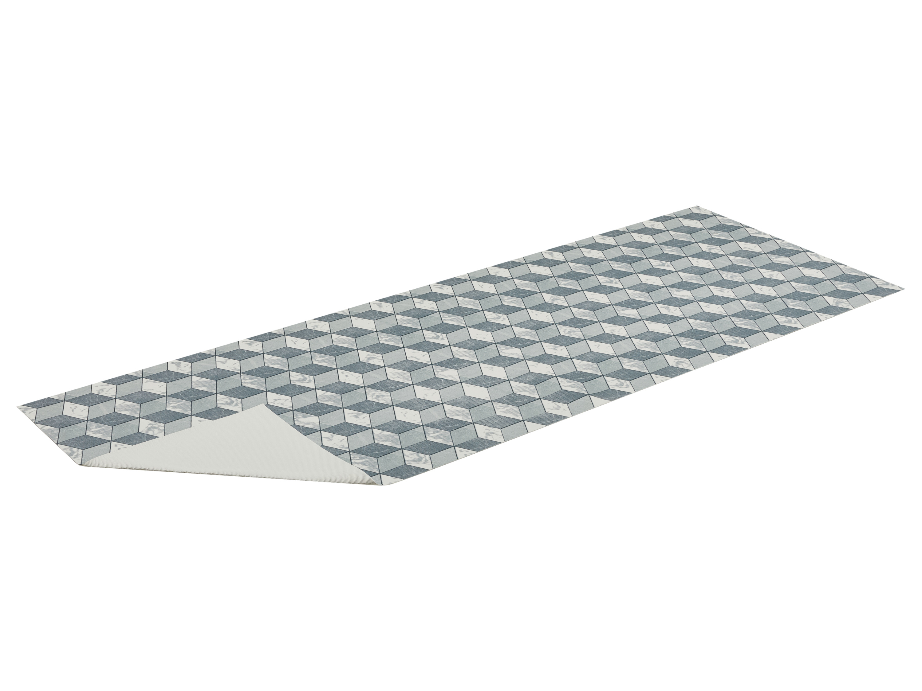 LIVARNO keukenloper 65 x 180 cm (3D Marble Cube, Poppy Seed)