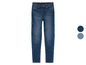 Donkerblauwe skinny jeans voor dames.