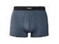 Blauwe herenboxershorts met zwarte tailleband