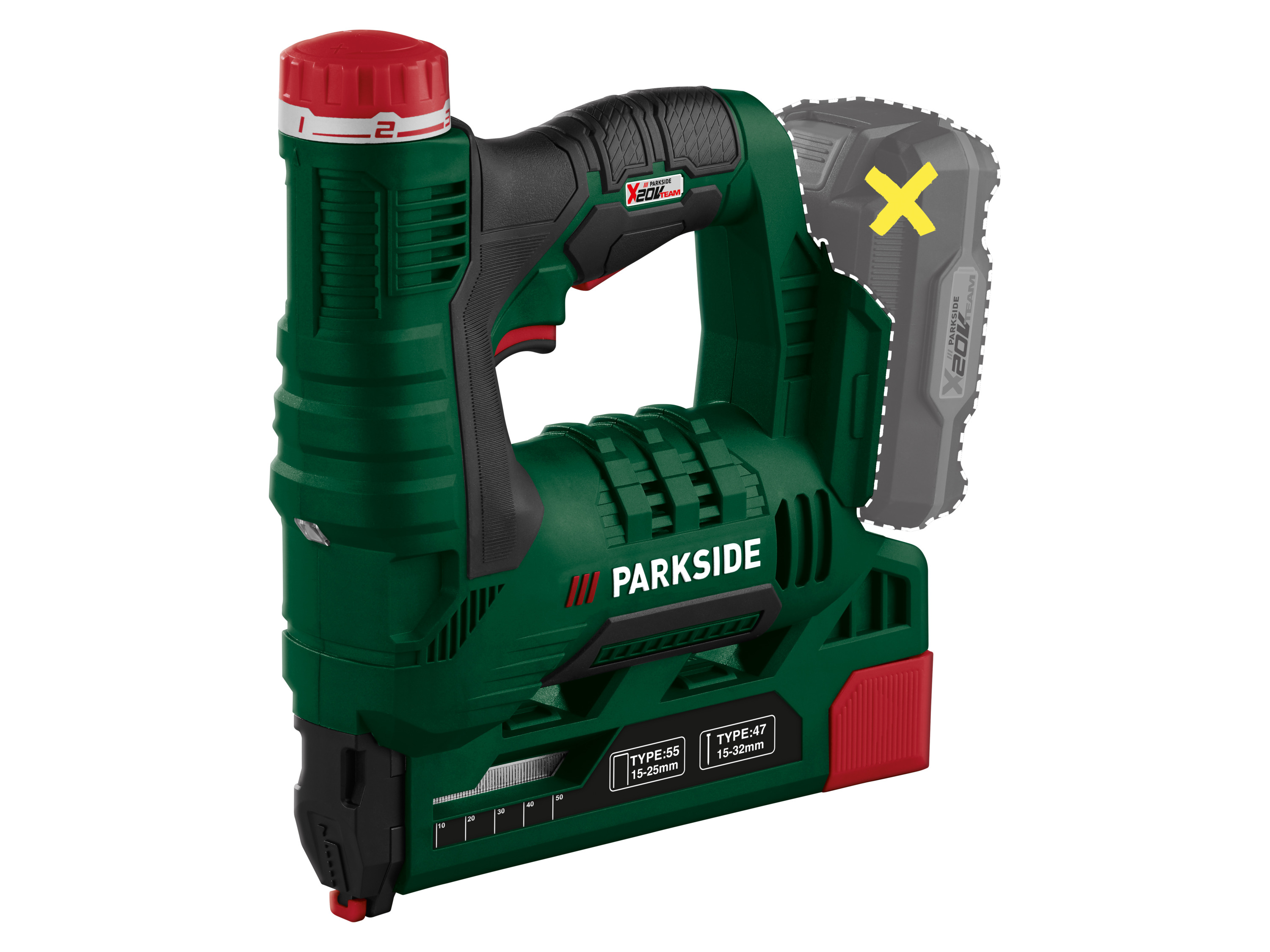 PARKSIDE Accu-tacker 20 V zonder accu en lader