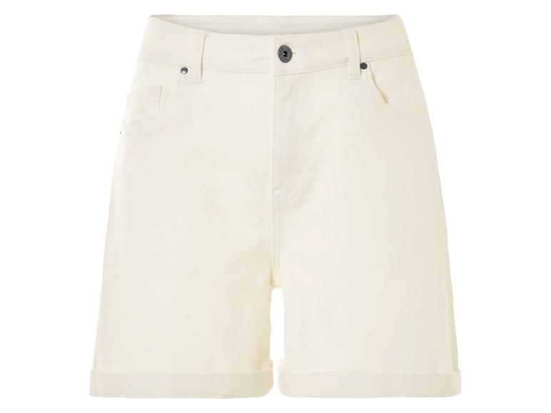 Crèmekleurige jeans shorts, casual stijl.