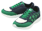 Minecraft sneakers voor kinderen, groen en donkerblauw.