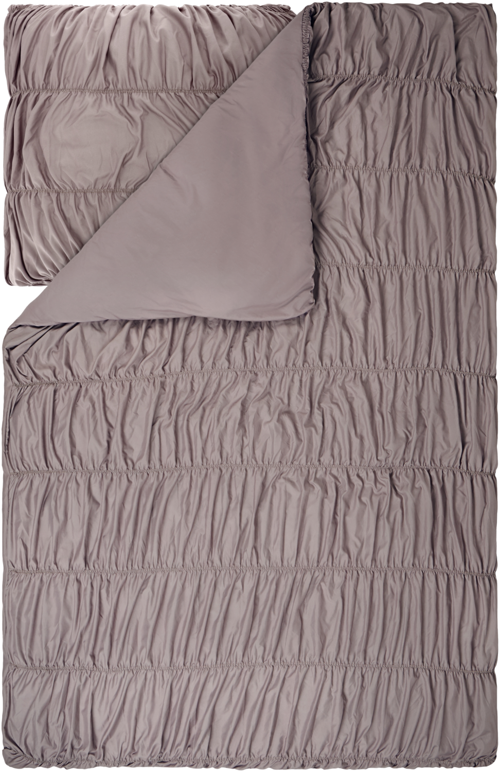 LIVARNO Getailleerde microvezel satin omkeerbaar dekbedovertrek, 140 x 200 cm. (Taupe)