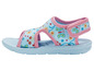 Blauwe kindersandalen met bloemenprint