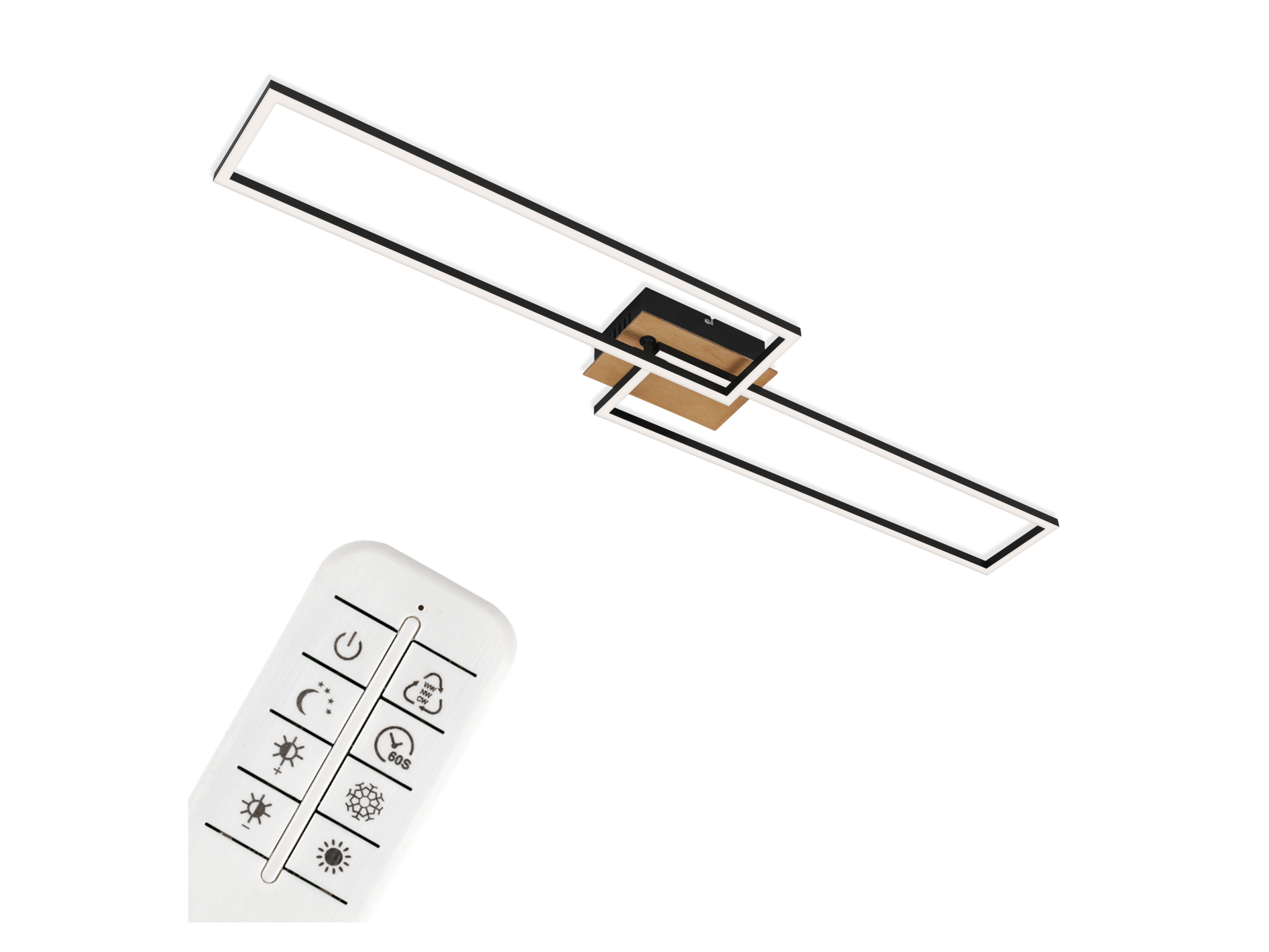 Briloner Plafondlamp (rechthoekig (hout)) afbeelding