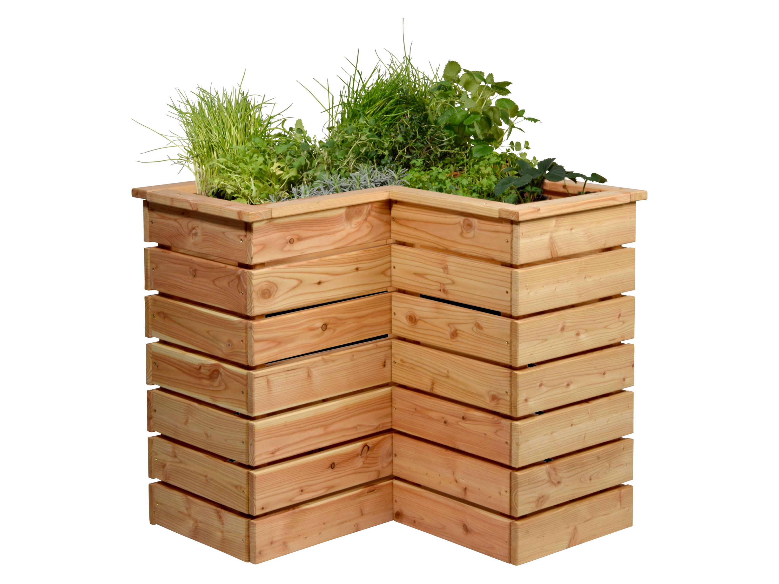 DOBAR Hoge plantenbak Douglasie, L-vorm