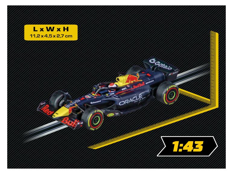 CARRERA Oracle Red Bull Racing racebaanauto met afmetingen en schaal 1:43.