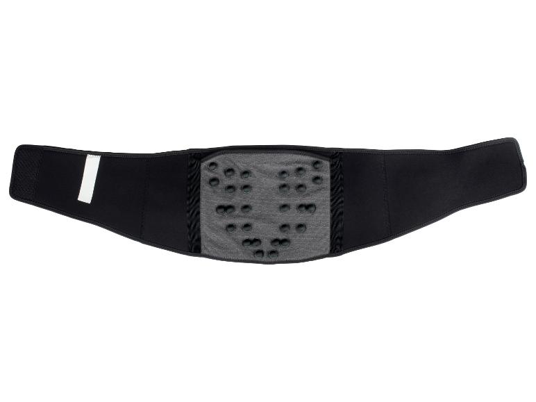 Zwarte lendensteungordel met geïntegreerde massagepunten.
