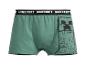 Groene boxershorts met videogamekarakterprint en tekstband.