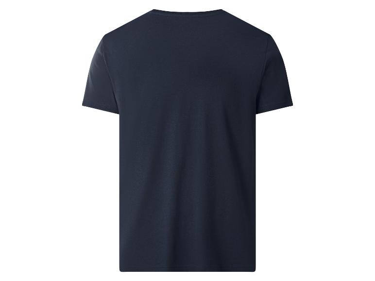 Donkerblauw T-shirt met korte mouwen, achterkant