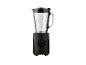 Zwarte SILVERCREST blender met glazen kan en snelheidsregelaar.