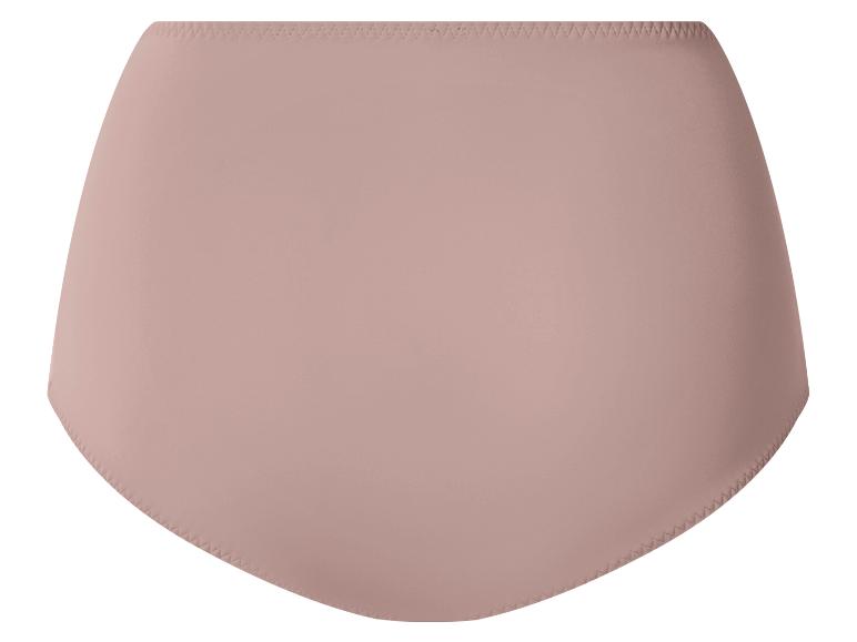 Lichtroze dames high-waist slip met golvende randen.
