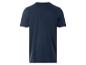 Donkerblauw heren T-shirt met korte mouwen en ronde hals